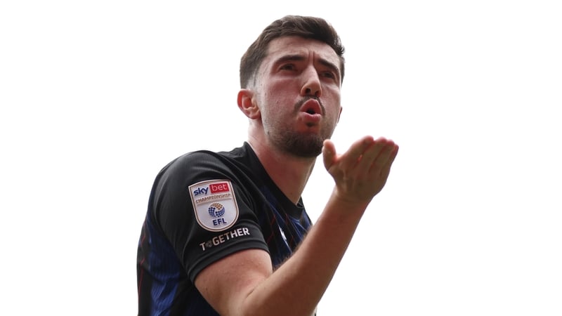 Finn Azaz celebrates his goal