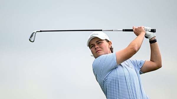 Kildare , Ireland - 3 July 2025; Annabel Wilson of Northern Ireland watches her tee shot on the 10th hole during day one of the 2025 KPMG Women’s Irish Open Golf Championship at Carton House Golf Club in Maynooth, Kildare. (Photo By Seb Daly/Sportsfile vi