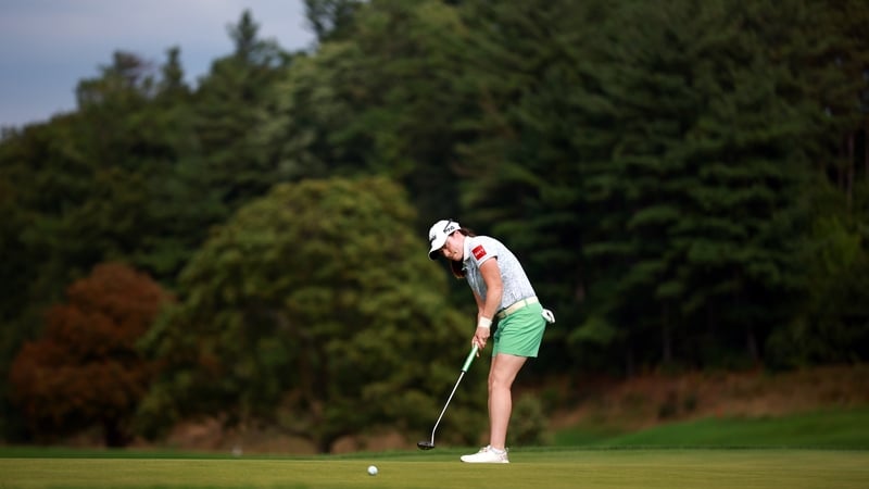 Leona Maguire on the 10th green during her third round in Mississauga