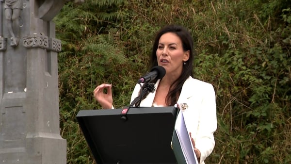 Minister for Health Jennifer Carroll MacNeill speaks from podium