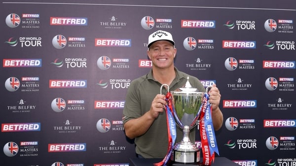 Alexander Noren after winning 2025 British Masters