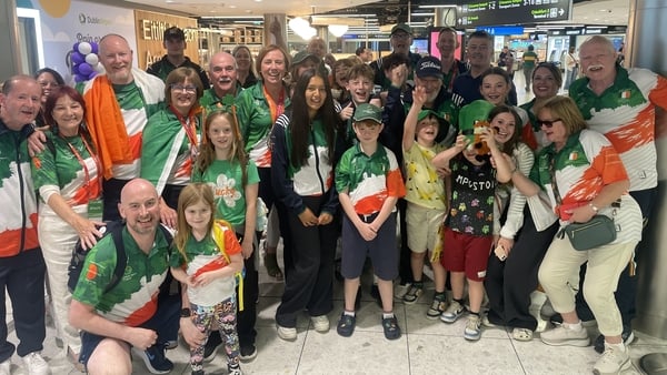 Team Ireland arrive back from the World Transplant Games in Germany