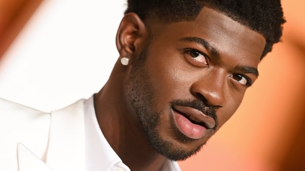 Lil Nas X pictured on the red carpet at the Grammys