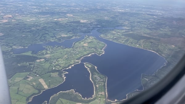 Blessington Lakes from above Aug 2025