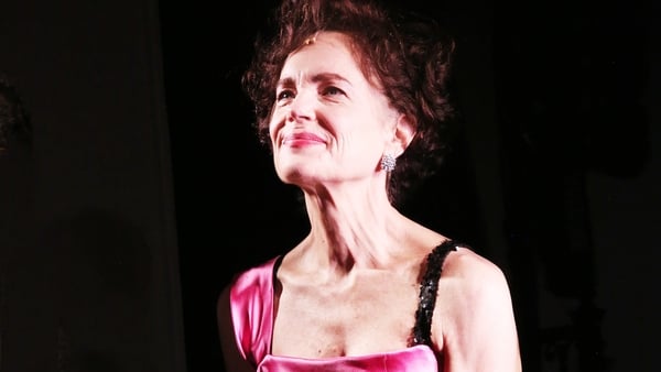 Heand and shoulders shot of Elizabeth McGovern during the Gala Performance curtain call for AVA: The Secret Conversations