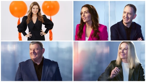 Composite picture of IMRO Radio Awards 2025 nominees, clockwise from top left: Doireann Garrihy, Sarah McInerney and Cormac Ó hEadhra, Claire Byrne and John Creedon