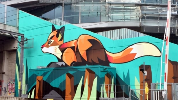 Red Fox mural at Lansdowne Road