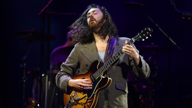 Hozier performs onstage during the Leeds Festival at Bramham Park on 23 August, 2025
