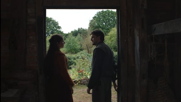 Jessie Buckley as Agnes and Paul Mescal as William Shakespeare are drawn to each other in Hamnet