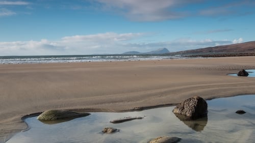 A do not swim notice is in place at Mulranny beach