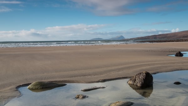 Mulranny beach in County Mayo on a sunny day