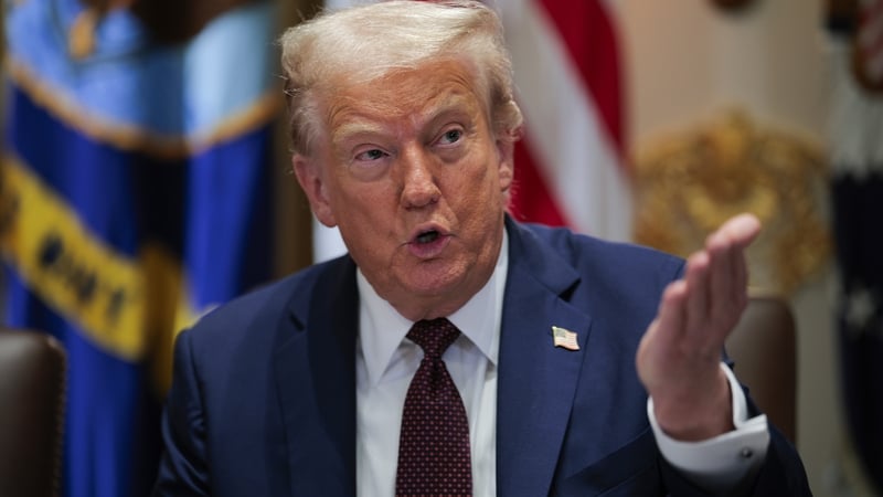 US President Donald Trump holds a cabinet meeting with members of his administration in the Cabinet Room of the White House