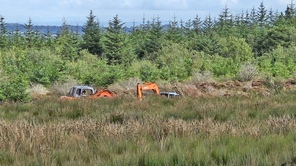 Heavy machinery seen in bragan bog co monaghan