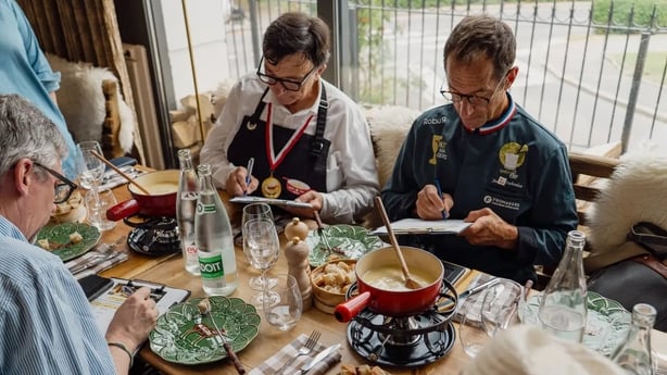 Fondue judging at one of 10 venues in Megève 