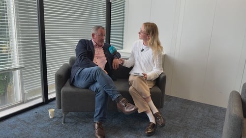 Shauna Burdis speaks with guidance counsellor Donnchadh O'Mahony