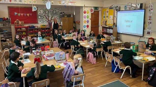 A photo of the new junior infants class in Sligo