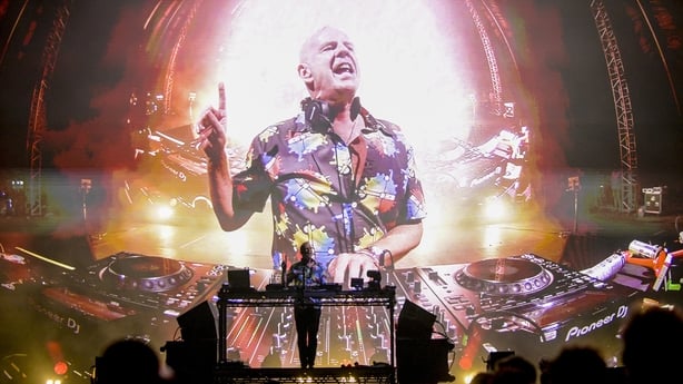 Fatboy Slim performs during Victorious Festival 2024