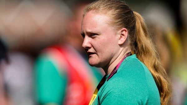 24 August 2025; Aoife Wafer of Ireland before the Women's Rugby World Cup 2025 Pool C match between Ireland and Japan at Franklin's Gardens in Northampton, England. Photo by Harry Murphy/Sportsfile