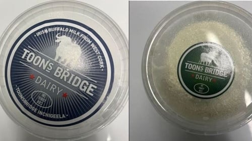 The Toons Bridge Dairy Ricotta and Buffalo Ricotta cheeses have been recalled by the Food Safety Authority