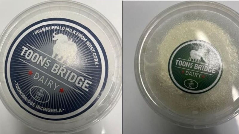 The Toons Bridge Dairy Ricotta and Buffalo Ricotta cheeses have been recalled by the Food Safety Authority