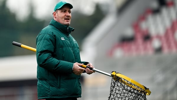 21 March 2025; Forwards coach Alex Codling during the Ireland rugby captain's run at Kingspan Stadium in Belfast. Photo by Ramsey Cardy/Sportsfile