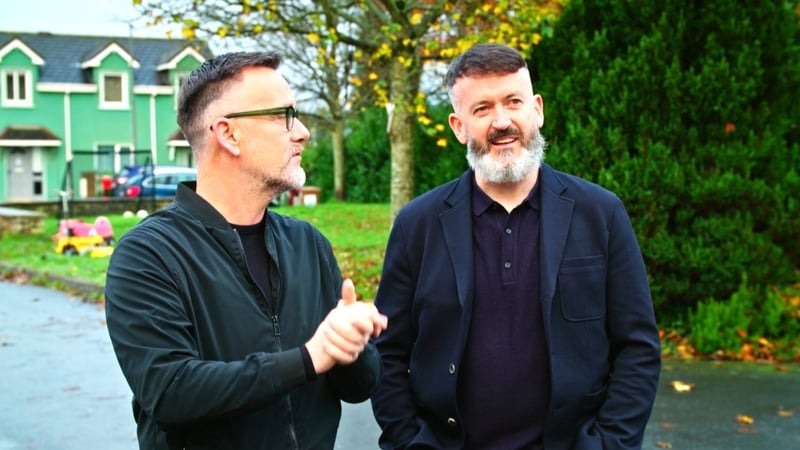 Presenter Brendan Courtney and Dónal Óg Cusack in the first episode of Keys To My Life's fifth season, kicking off on RTÉ One and RTÉ Player at 8.30pm on Sunday, 31 August