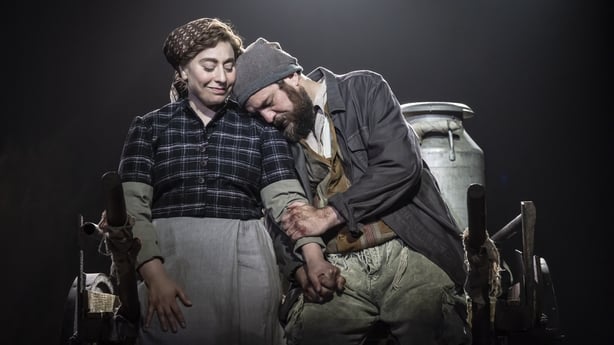 Jodie Jacobs as Golde and Matthew Woodyatt as Tevye in Fiddler on the Roof