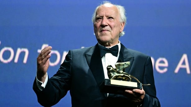 German film director and screenwriter Werner Herzog receives the Golden Lion for Lifetime Achievement during the opening ceremony of the 82nd International Venice Film Festival, on 27 August, 2025 at Venice Lido