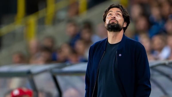 BRUGGE, BELGIUM - AUGUST 27: Head coach Russell Martin of Rangers during the UEFA Champions League Play-offs Round Second Leg match between Club Brugge and Rangers at Jan Breydel Stadium on August 27, 2025 in Brugge, Belgium. (Photo by Joris Verwijst/BSR