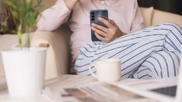 Working from home in pyjamas