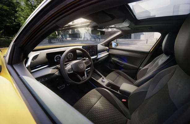 An interior shot of a car