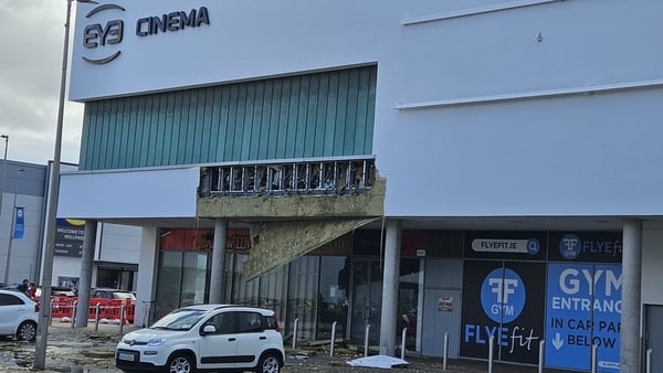 damage in seen to the exterior of a building