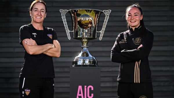 Wexford FC captain Kylie Murphy, left, and Bohemians captain and goalkeeper Rachel Kelly
