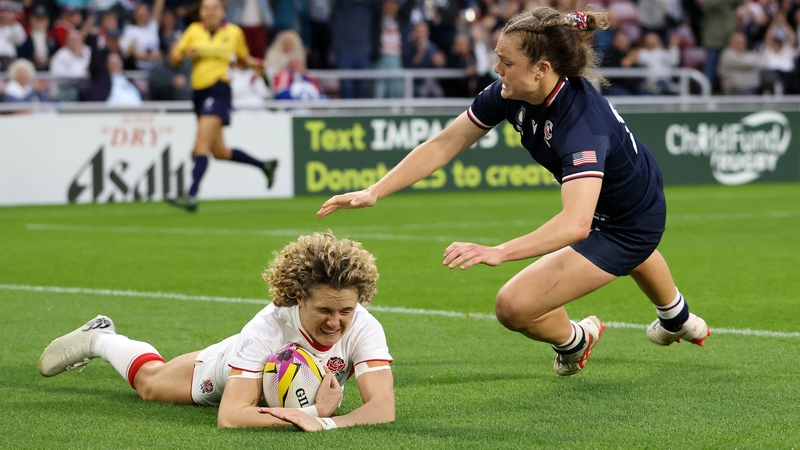 Ellie Kildunne scored two of England's 11 tries against USA