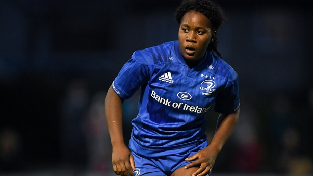 31 August 2018; Linda Djougang of Leinster during the Women's Interprovincial Championship match between Leinster and Ulster at Blackrock RFC in Dublin. Photo by Piaras Ó Mídheach/Sportsfile 