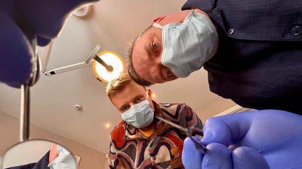 Dentistry student Seán Hillery and his father Barry