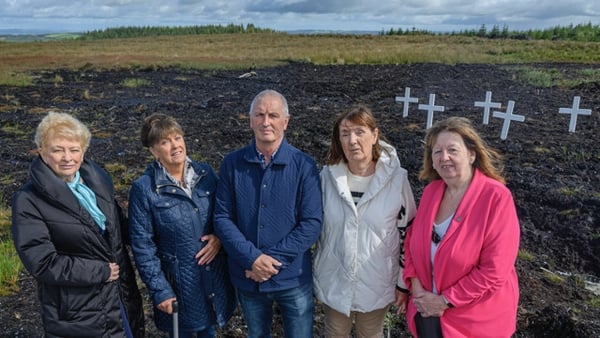 Families of the Disappeared and supporters at a memorial event in Co Monaghan