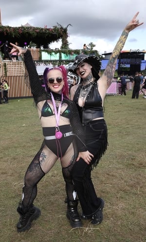 Festival goers Kitty Maher and Megan Maher at Electric Picnic