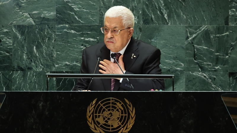 Mahmoud Abbas addressing the UN General Assembly in New York last year