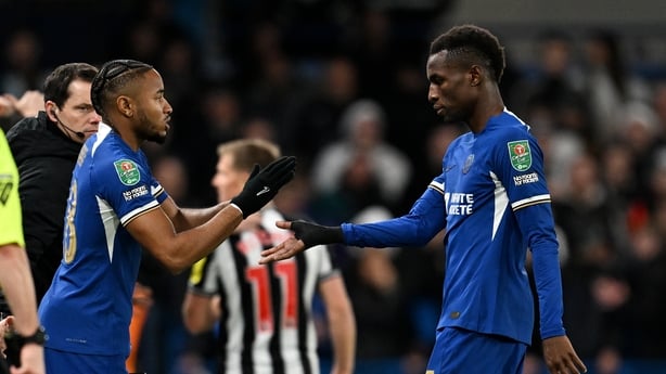 Nicolas Jackson (L) and Christopher Nkunku have departed Stamford Bridge
