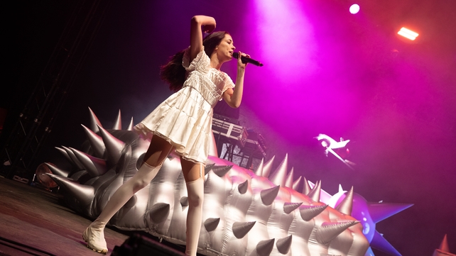 Janet Planet of Confidence Man performs onstage during Electric Picnic Festival 2025