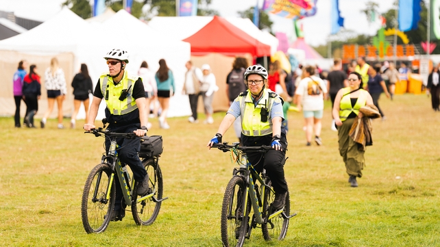 Guards on bikes at Electric Picnic 2025