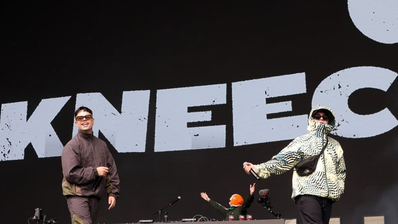 Mo Chara, DJ Próvaí and Móglaí Bap on the main stage at Electric Picnic / Image: Rolling News