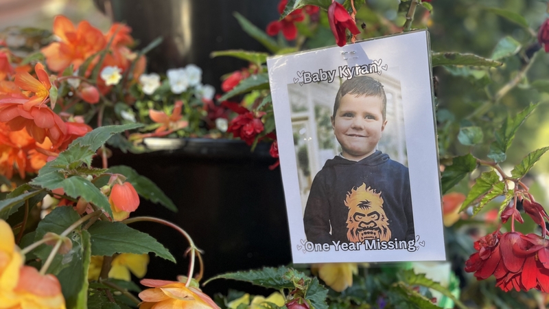 The vigil was held to mark one year since Kyran was reported missing