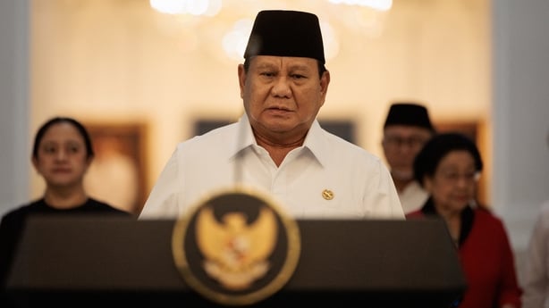 Indonesia's President Prabowo Subianto speaks out against the large protests that have taken place in Indonesia