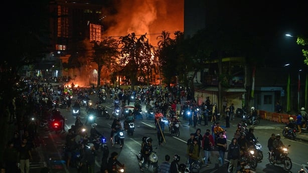 Clashes between protesters and security forces in Indonesia