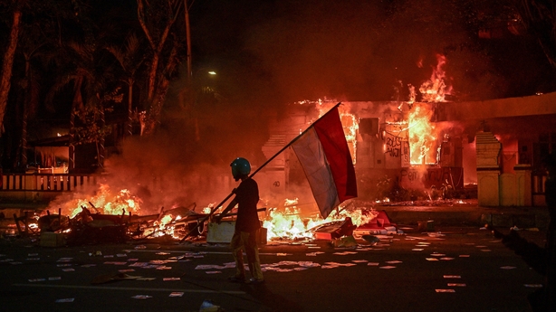 Clashes between protesters and security forces in Indonesia