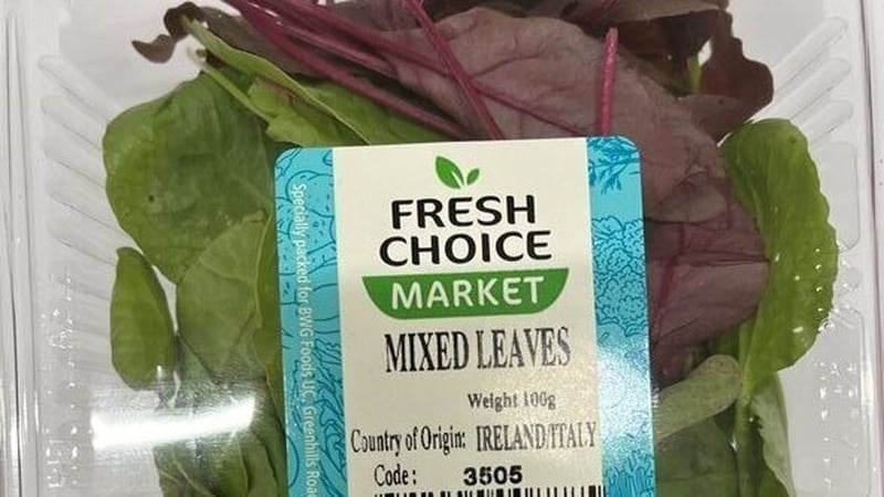 The FSAI has recalled Fresh Choice Market Mixed Leaves 100g