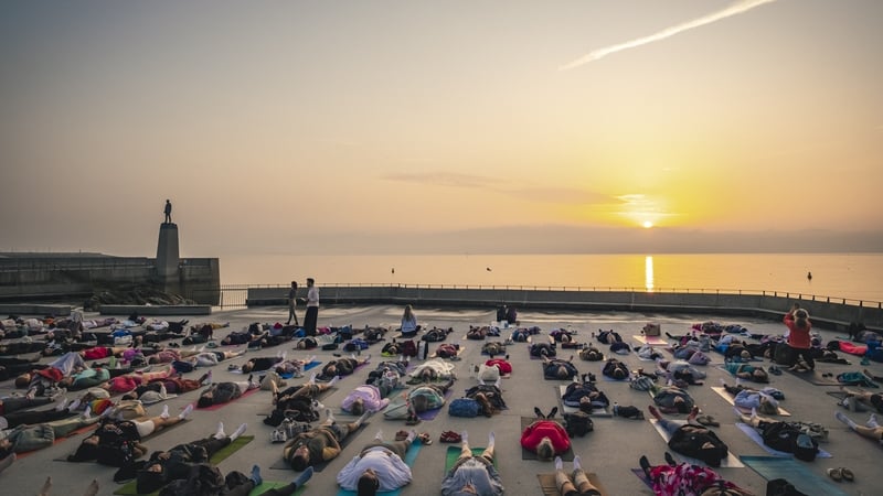 'Show Up Dublin' sunrise yoga at Dún Laoghaire Pier
