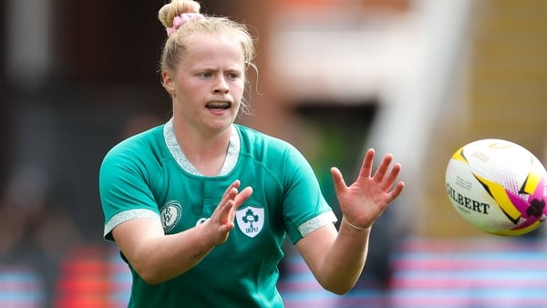 31 August 2025; Dannah O'Brien of Ireland during the Women's Rugby World Cup 2025 Pool C match between Ireland and Spain at Franklin's Gardens in Northampton, England. Photo by Harry Murphy/Sportsfile